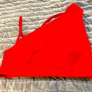 Sweaty Betty Bold Red Asymmetric Sports Bra